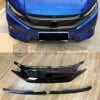 Honda Civic Turbo Grill Piano Black 3 Pieces 2016-2021 thumbnail 1