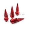 Bullet Tyre Valve Caps Red Color thumbnail 1