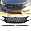 Honda Civic SI Mesh Grill Glossy Black 2016-2021 thumbnail 1