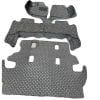Toyota Land Cruiser FJ200 9D Diamond Floor Mats Black Beige with Grey Grass 2016-2021 thumbnail 2