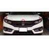 Honda Civic Turbo Black Grill Trim 3pc Set 2016-2021 thumbnail 3