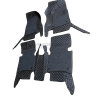 Toyota Fortuner 9D Diamond Floor Mats Black Grey Stitch with Grey Grass 2012-2015 thumbnail 2
