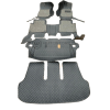 Toyota Fortuner 9D Diamond Floor Mats Black Grey Stitch with Grey Grass 2016-2021 thumbnail 2