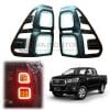 Toyota Hilux Revo Tail lights LED Cover Black 2016-2020 thumbnail 1
