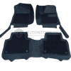 Toyota Hilux Revo 9D Floor Mats Horizontal Stitch Black With Black Grass 2016-2023 thumbnail 2