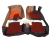 Honda Civic 9D Floor Mats Horizontal Black Red Stitch With Black Red Grass 2016-2021 thumbnail 2