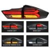 Honda City Audi Style Tail Lamp Smoke 2021-2023 thumbnail 7