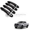 Toyota Hilux Revo Rocco Style Door Handle Covers Matte Black 2016-2023 thumbnail 1