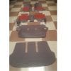 Toyota Fortuner 9D Floor Mats Horizontal Red Stitch With Red Grass 2016-2021 thumbnail 3