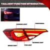 Honda Civic Snake Style Tail Lamps Red 2022-2023 thumbnail 2