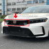 Honda Civic 11th Gen VRS Style Grill With Hood Plastic 2022-2024 thumbnail 3