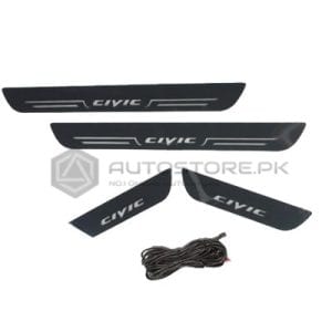 Honda Civic Sill Plates with LED Bar Red 2016-2021