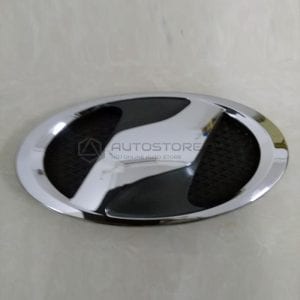 Vitz Front Grill Logos Black and Chrome