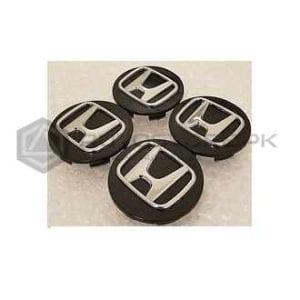 Honda Wheel Cap Logo Black Color - 4Pieces