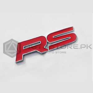 RS Metal Logo Red Each