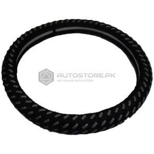 Steering Cover Black With Grey Pattern
