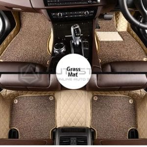 Toyota Land Cruiser FJ200 9D Diamond Floor Mats Beige With Coffee Grass 2016-2021
