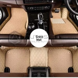 Toyota Corolla 9D Diamond Floor Mats Beige with Beige Grass 2014-2020
