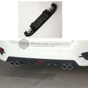 Honda Civic Kantara Style Dual Exhaust Diffuser Black 2016-2021