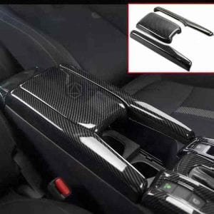 Honda Civic Arm Rest Carbon Fiber Trims 2016-2021