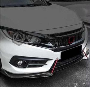 Honda Civic Front Splitter Matt Black 2016-2021