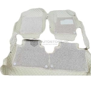 Toyota Yaris 9D Diamond Floor Mats Beige With Beige Grass 2020-2023
