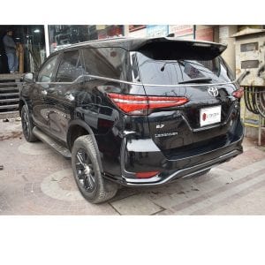 Toyota Fortuner Legender Alphabet Letters Trunk Logo Chrome Edge Black