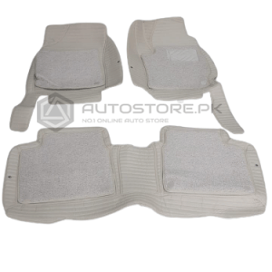Toyota Corolla 9D Floor Mats Horizontal Stitch Beige With Beige Grass 2014-2021