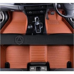 MG HS 7D Floor Mats Horizontal Brown With Brown Stitch 2020-2021