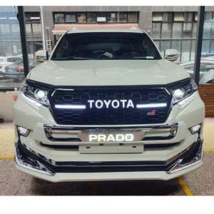 Toyota Land Cruiser Prado Front Bumper Protector with LED White 2018-2020