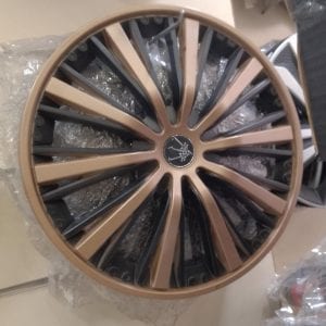 Black and Gold ABS Wheel Cover 13 Inches
