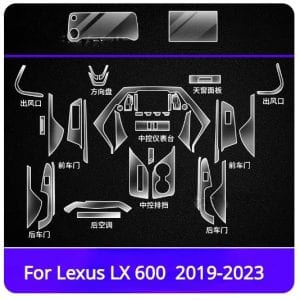 Lexus LX600 Interior Premium Paint Film TPU Sheets 2019-2023