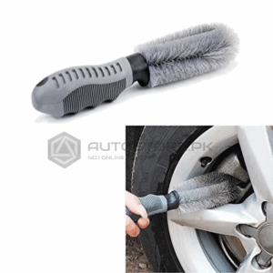Tire Rim Brush Long Grey
