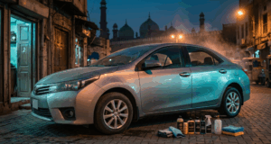 A blog banner image showing Car Care Products in Pakistan