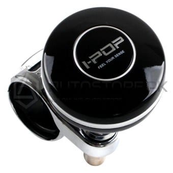 Steering Knob Black and Silver