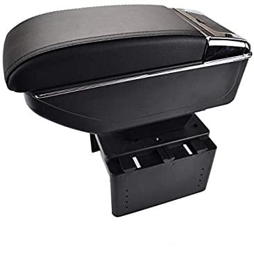 Universal Arm Rest 6 USB Black Chrome