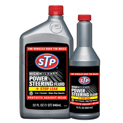 STP High Mileage Power Steering Fluid + Stop Leak