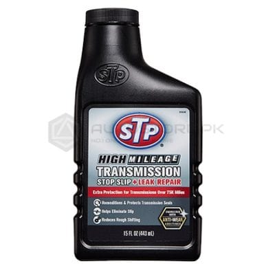 STP HIGH MILEAGE TRANSMISSION STOP SLIP + LEAK REPAIR