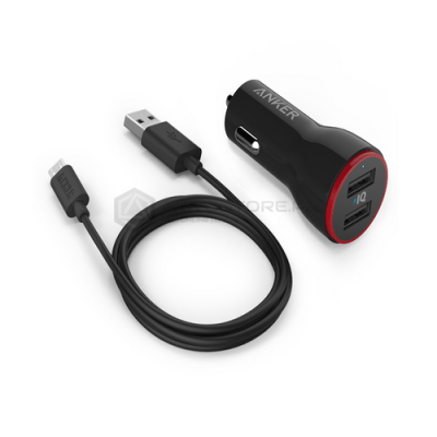 Anker Power Drive 2 Plus 1 Micro USB 3ft - Black