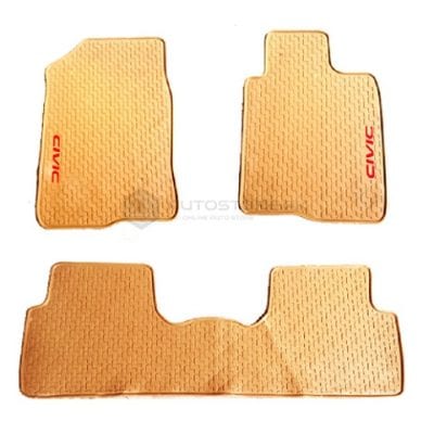 Honda Civic Custom Fit PVC Floor Mat Beige 2016-2021