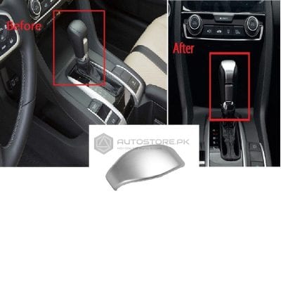 Honda Civic Gear knob Silver Chrome Trim 2016-2021