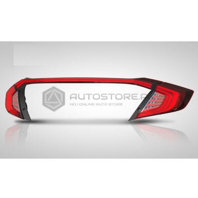 Honda Civic Back Lamps Red with Complete LED Spoiler 2016-2021