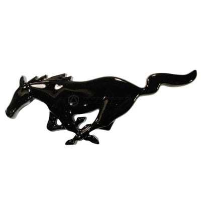Mustang Metal Logo Black Pair