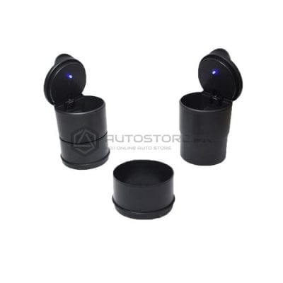 Matt Black Ashtray With Blue LED