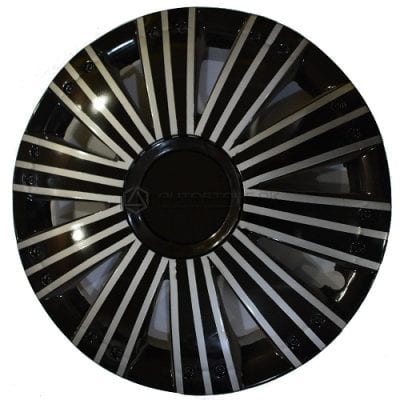 Black with Silver Tripple Line Wheel Cover 12 Inches