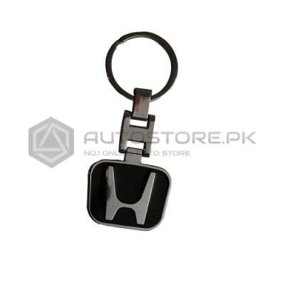 Black Honda Metal Key Chain