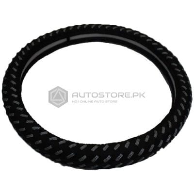 Steering Cover Black With Grey Pattern