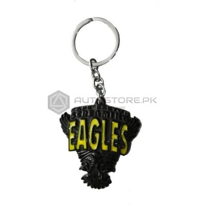 Black and Yellow Eagles Metal Key Chain