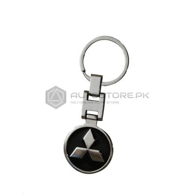 Black Mitsubishi Metal Key Chain