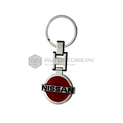 Red Nissan Metal Key Chain